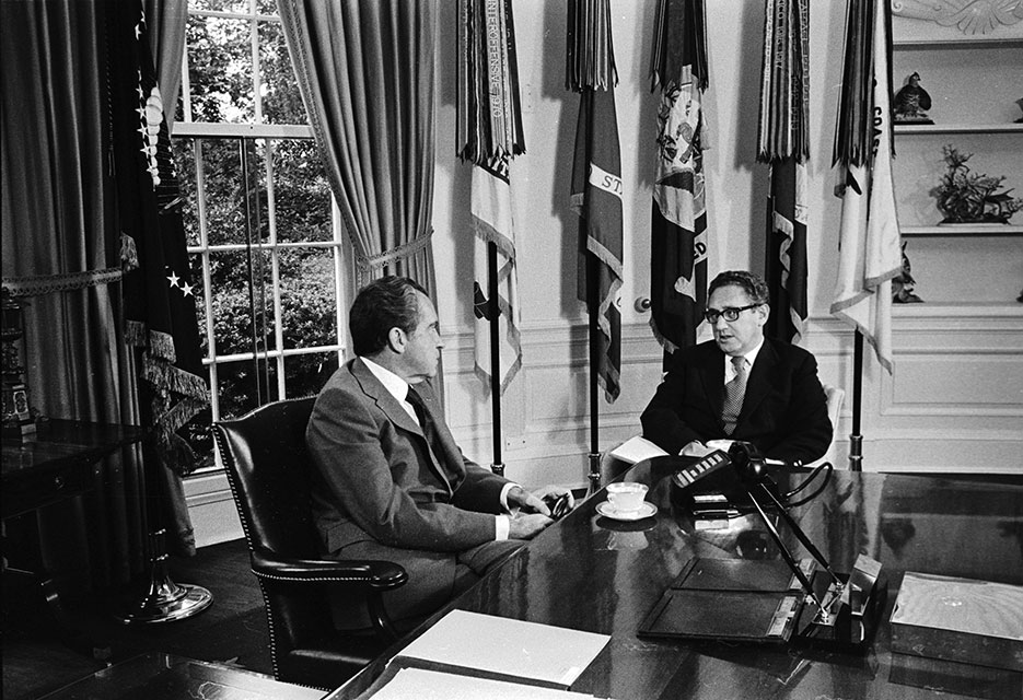 President Nixon meeting with Henry Kissinger in the Oval Office, October 8, 1973 (CIA/Oliver Atkins)