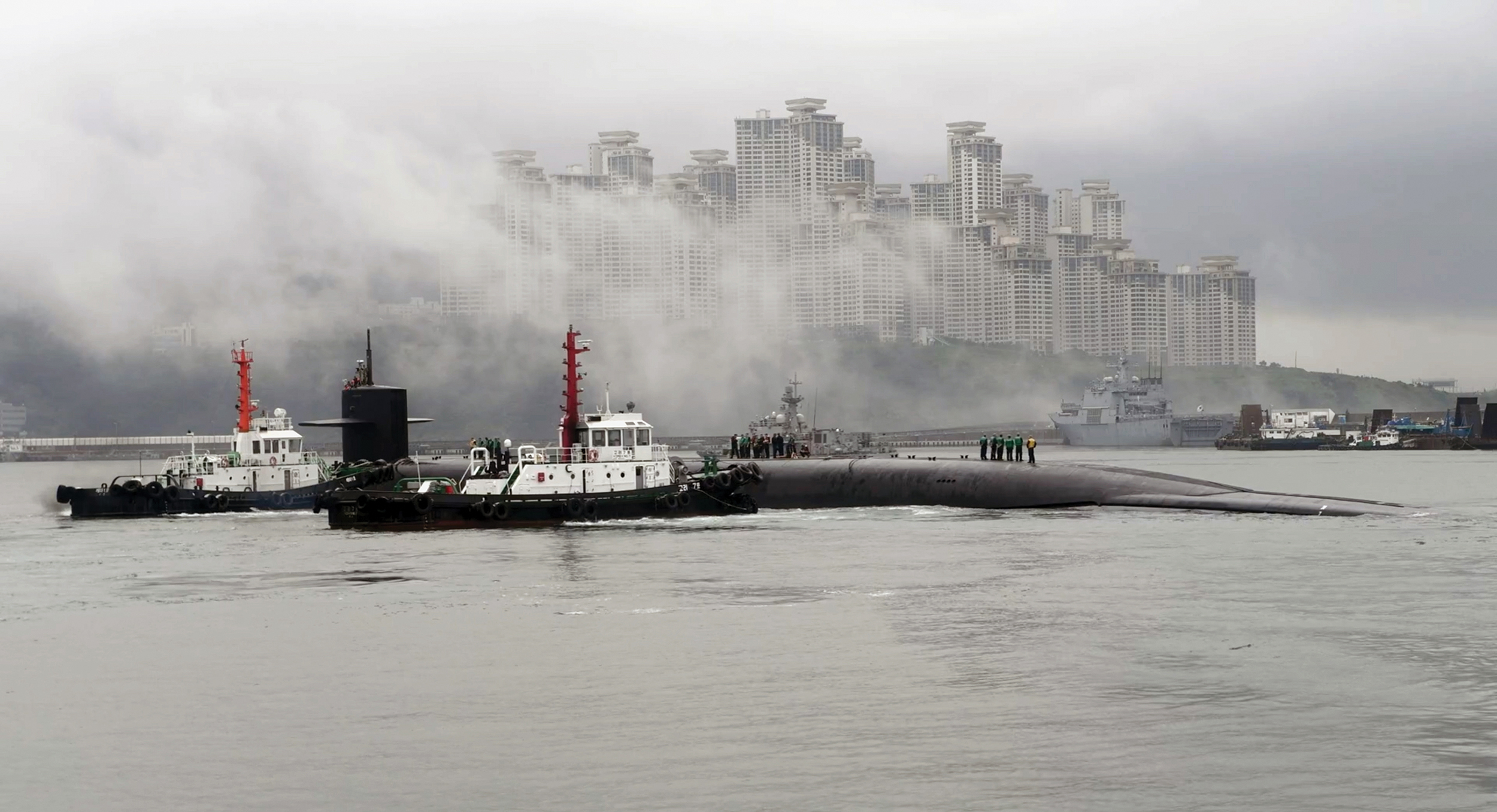 Ohio-class ballistic-missile submarine USS Kentucky arrives for port visit in Busan, Republic of Korea