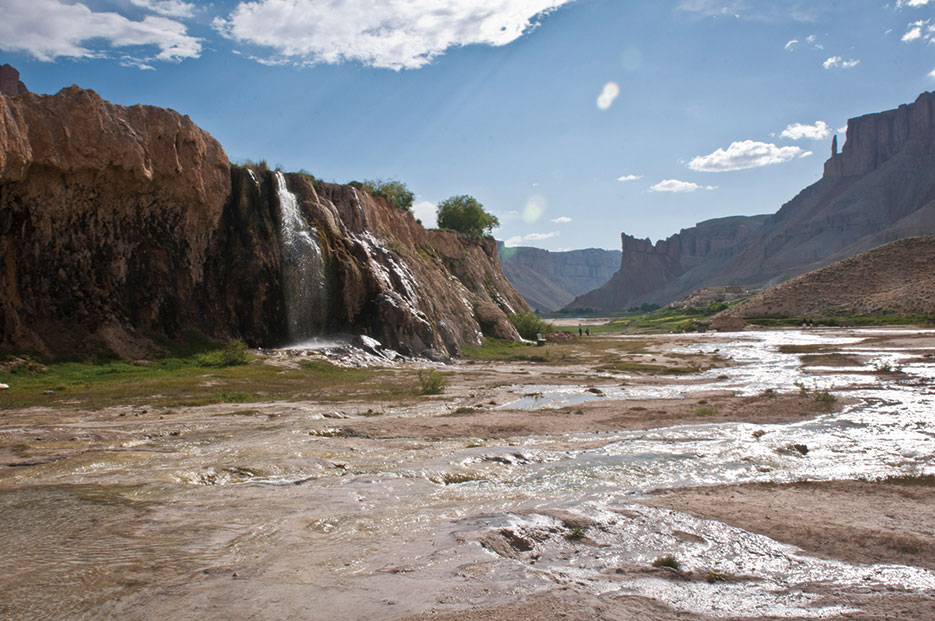 Natural dam created by minerals in water over millions of years ago at Band-e-Amir National Park, Bamyan Province (U.S. Army/Ken Scar)