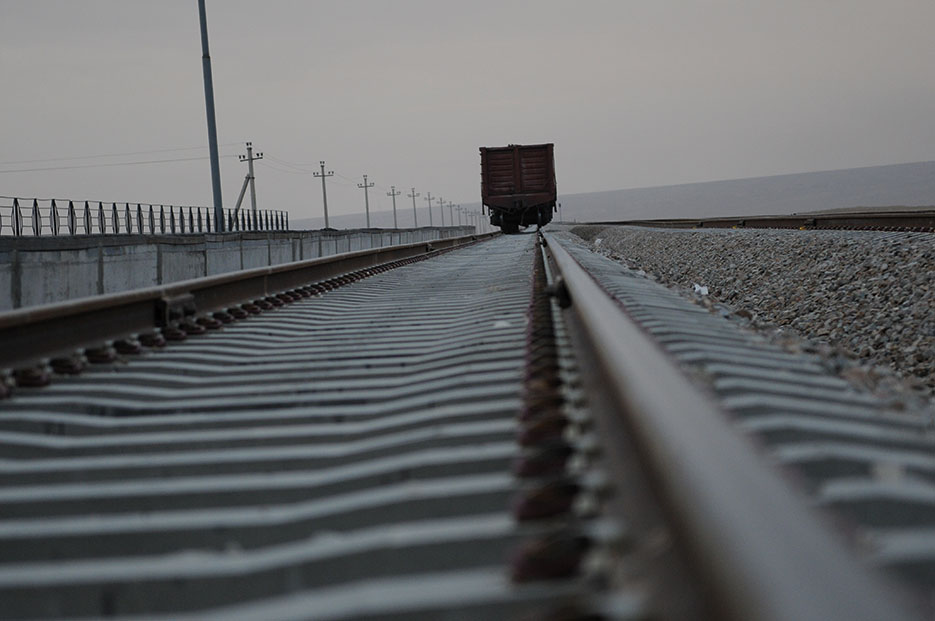 New track from Uzbekistan border to just beyond Mazar-e-Sharif lets Afghan traders import and export goods (DOD/Michael Reinsch)