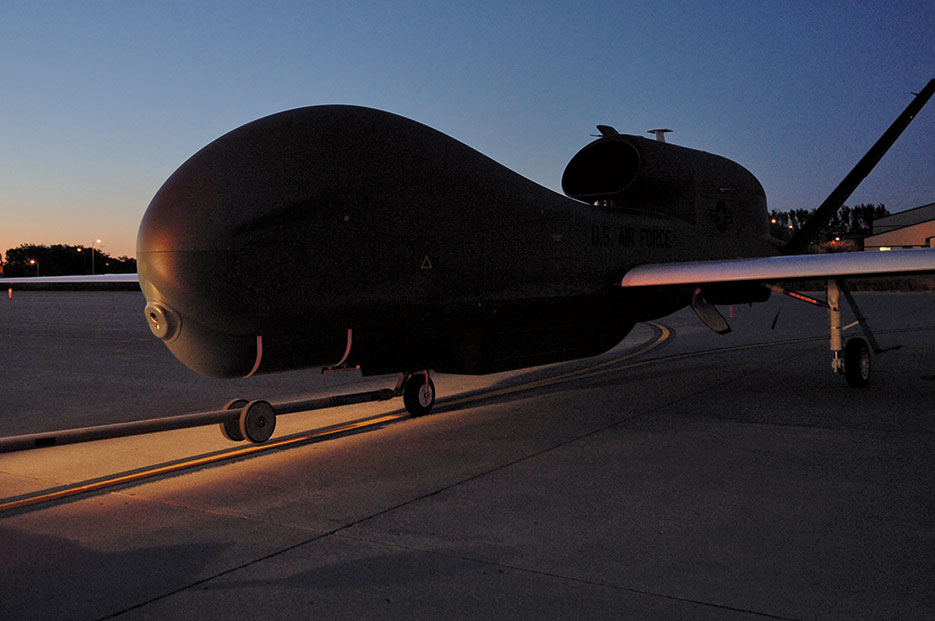 RQ-4 Global Hawk covers intelligence collection capability to support forces (U.S. Air Force/Amanda N. Stencil)