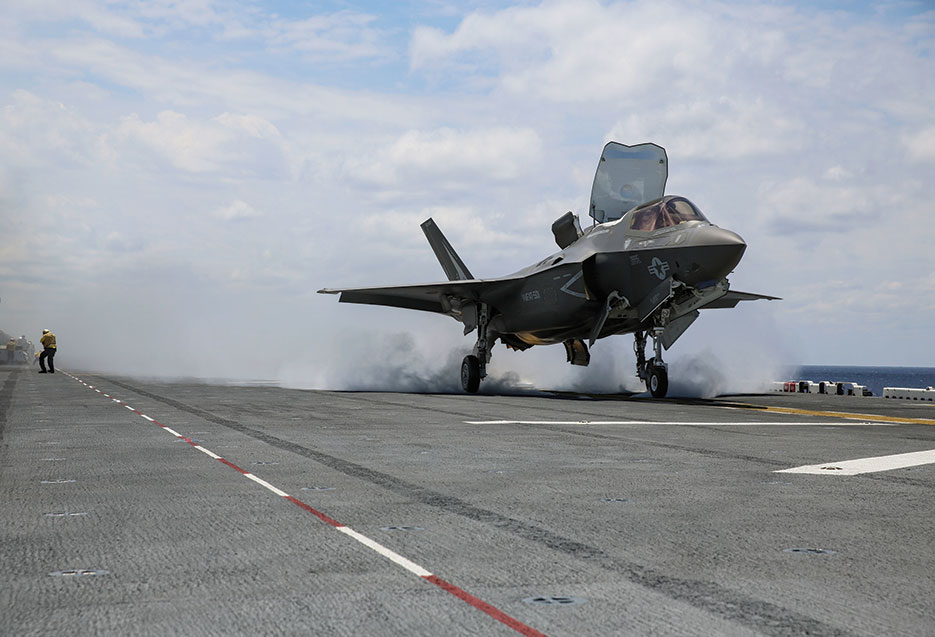 F-35B Lightning II takes off from USS Wasp during routine daylight operations (U.S. Marine Corps/Anne K. Henry)