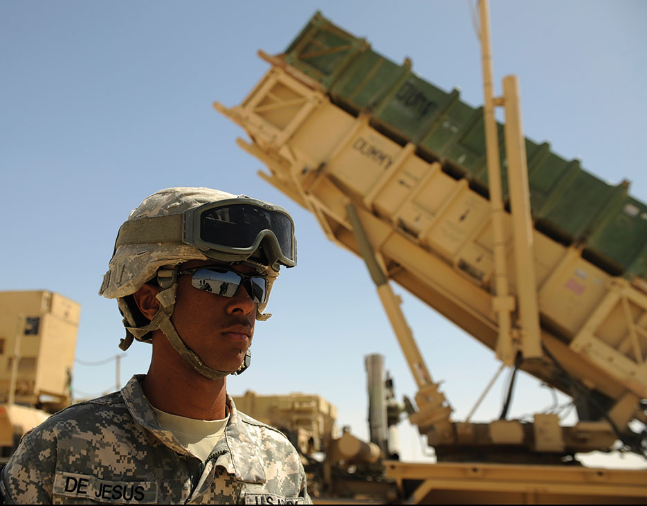 Patriot Advanced Capability–2 missile launcher during crew drill (U.S. Air Force/Nathanael Callon)