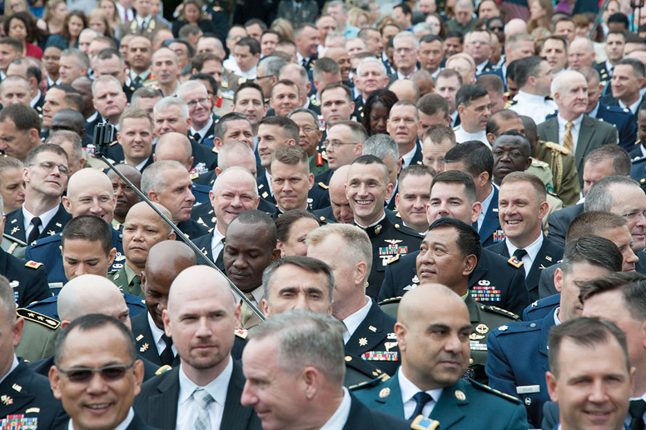 U.S. Army War College graduating class of 2015 represented 387 men and women of the joint force, drawing from all branches of military, Federal agencies, and multinational environments (U.S. Army War College)