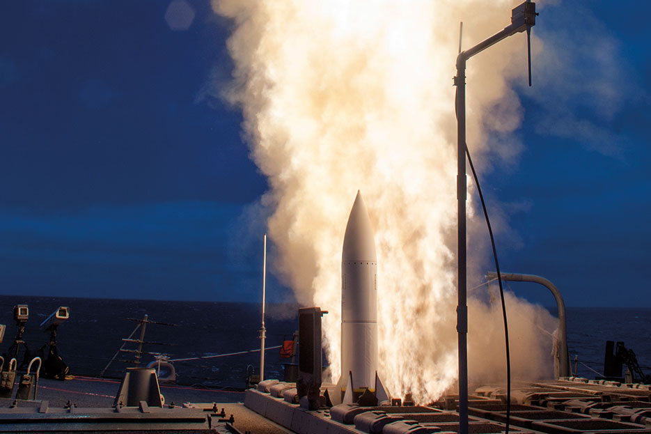 Crew of guided-missile destroyer USS John Paul Jones successfully engaged 6 targets with 5 Standard Missiles during live-fire test, June 19, 2014 (U.S. Navy)
