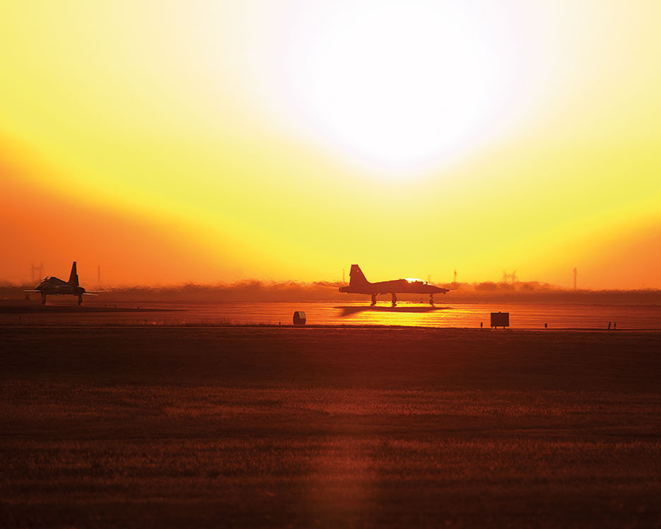 Pilots from 80<sup>th</sup> Flying Training Wing’s Euro-NATO Joint Jet Pilot training program prepare to take off at Sheppard Air Force Base, Texas, October 2014 (U.S. Air Force/Danny Webb)