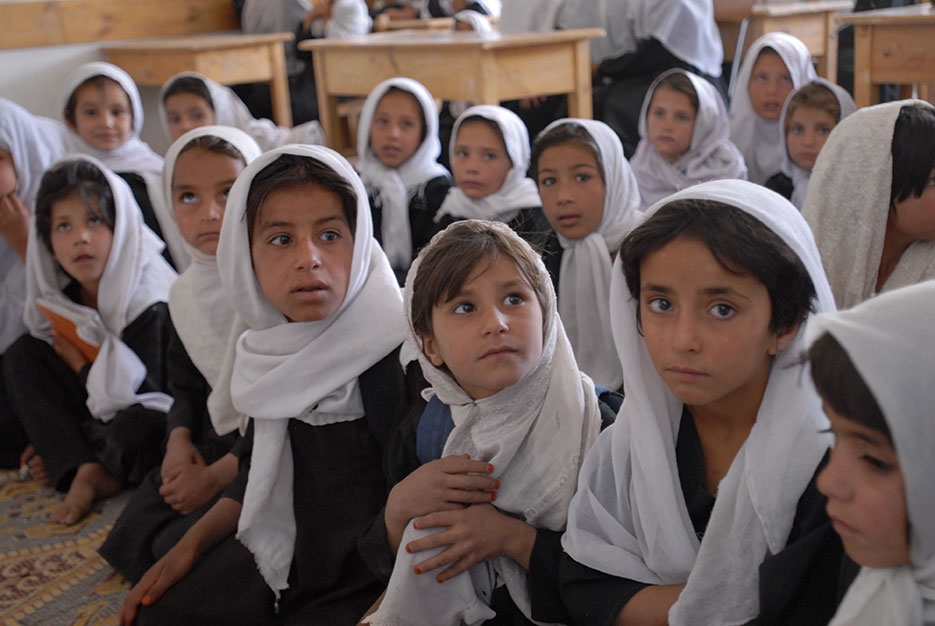 Children in boys and girls school in Kabul (U.S. Air Force/Stacey Haga)