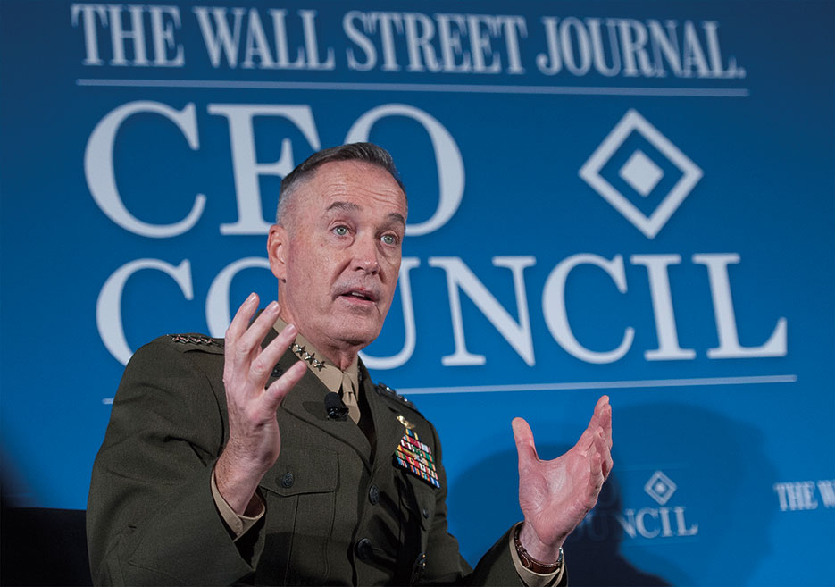 General Dunford gives remarks on leadership at <i>Wall Street Journal</i> Chief Executive Officer Council annual meeting, November 2015 (DOD/Dominique A. Pineiro)