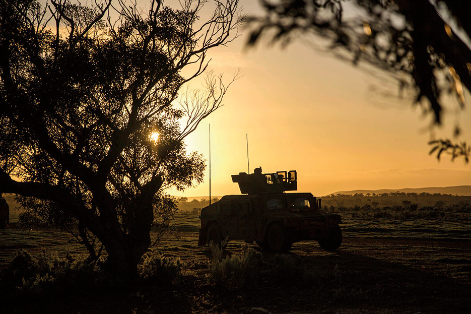 U.S. Marines move toward objective during Exercise Hamel at Cultana Training Area, South Australia, Australia, July 2016 (U.S. Marine Corps/Mandaline Hatch)