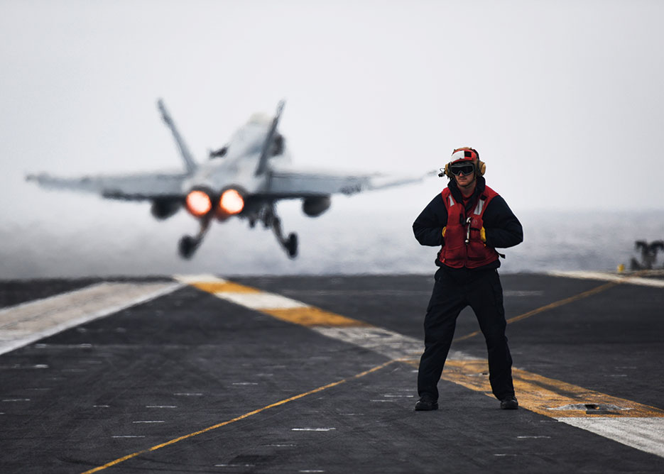 USS Nimitz conducts Tailored Ship’s Training Availability and Final Evaluation Problem, which evaluates crew on performance during training drills and real-world scenarios, Pacific Ocean, November 2016 (U.S. Navy/Siobhana R. McEwen)