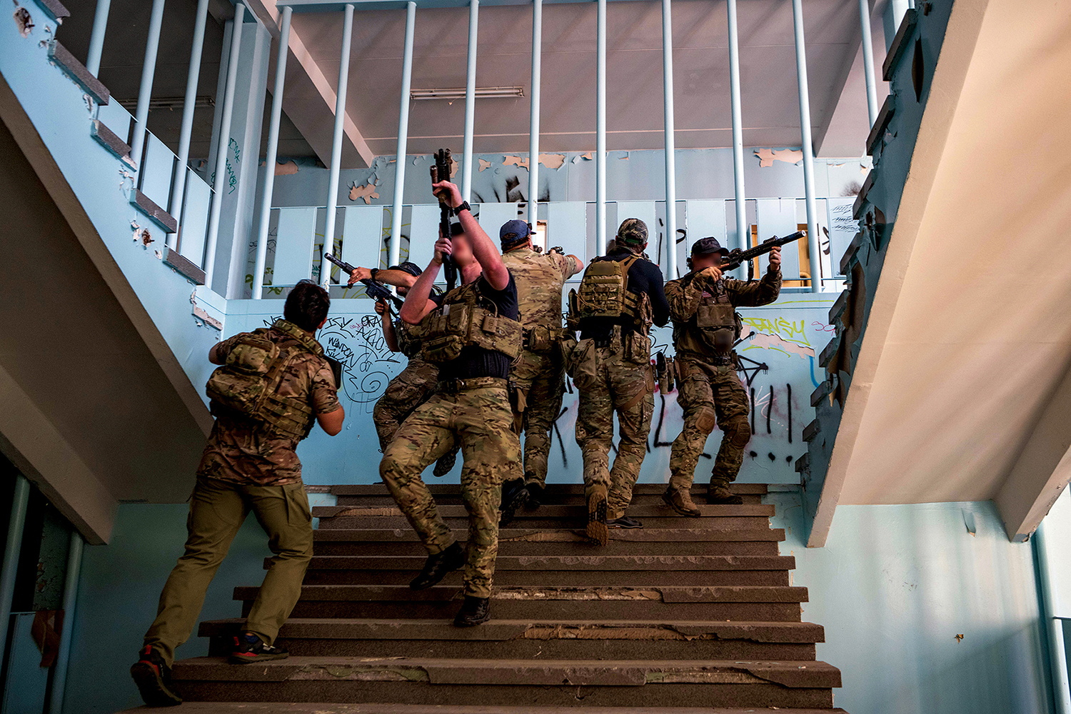 East Coast–based Naval Special Warfare Operators conduct close quarters combat training with Lithuania special operators as part of Flaming  Sword 24, bringing together NATO Special Operations Forces from six allied nations, Lithuania, May 16, 2024 (U.S. Navy/Trey Hutcheson)