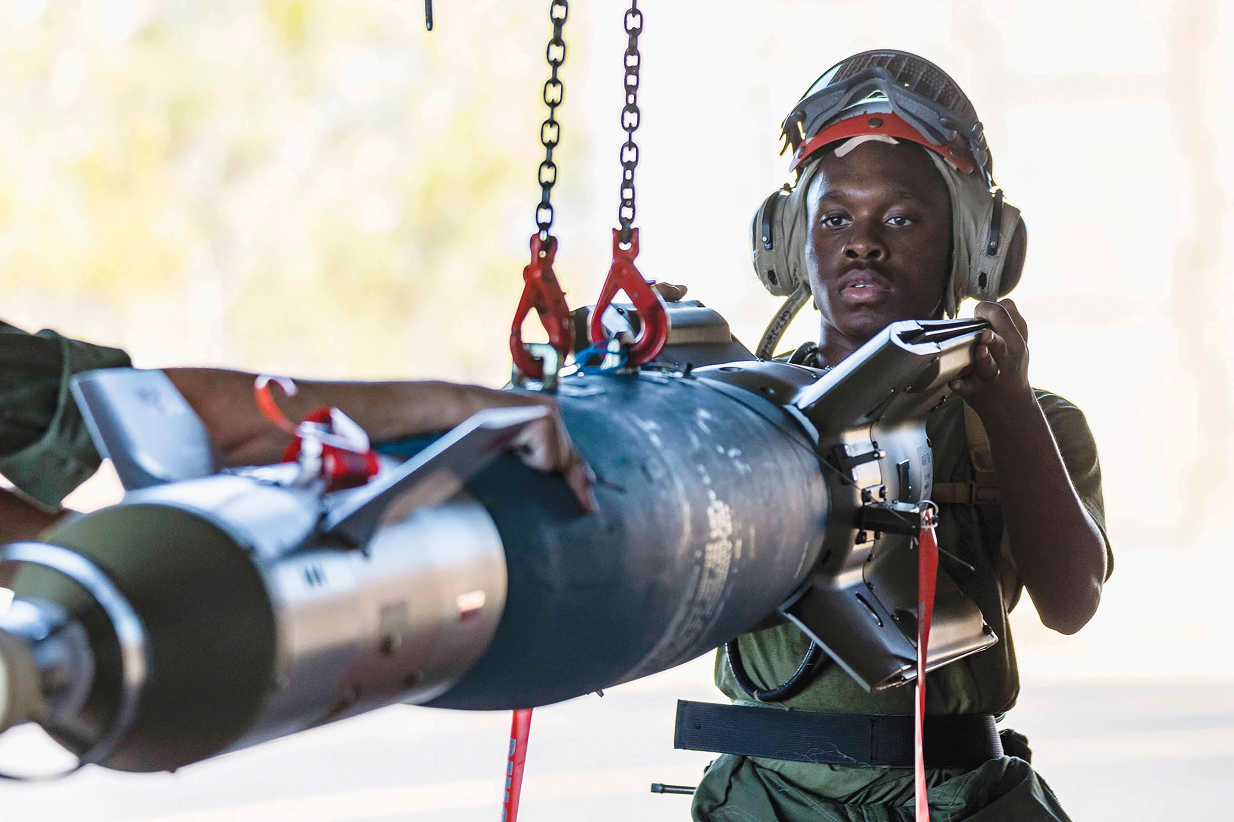 Aviation ordnance technician prepares ordnance at Royal Australian Air Force Base Tindal, Australia