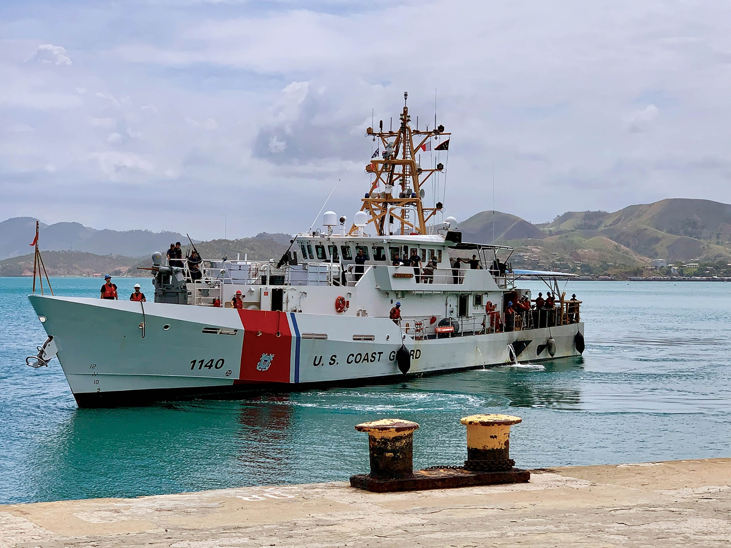 USCGC Oliver Henry crew arrives in Port Moresby for port visit