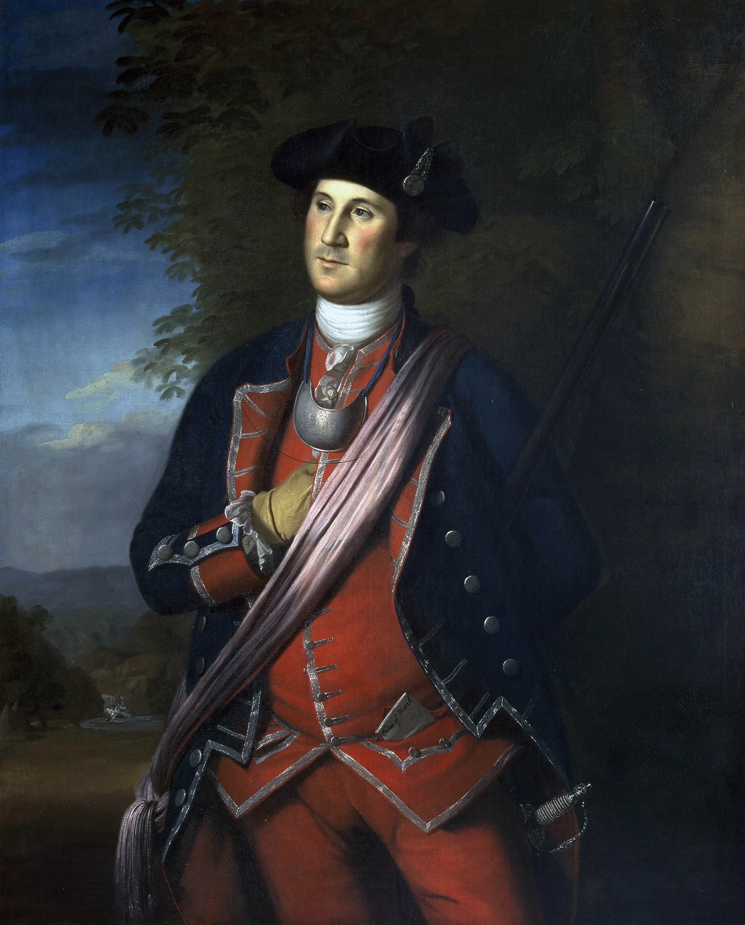 Portrait of George Washington, by Charles Willson Peale, 1772, oil on canvas, Washington and Lee University