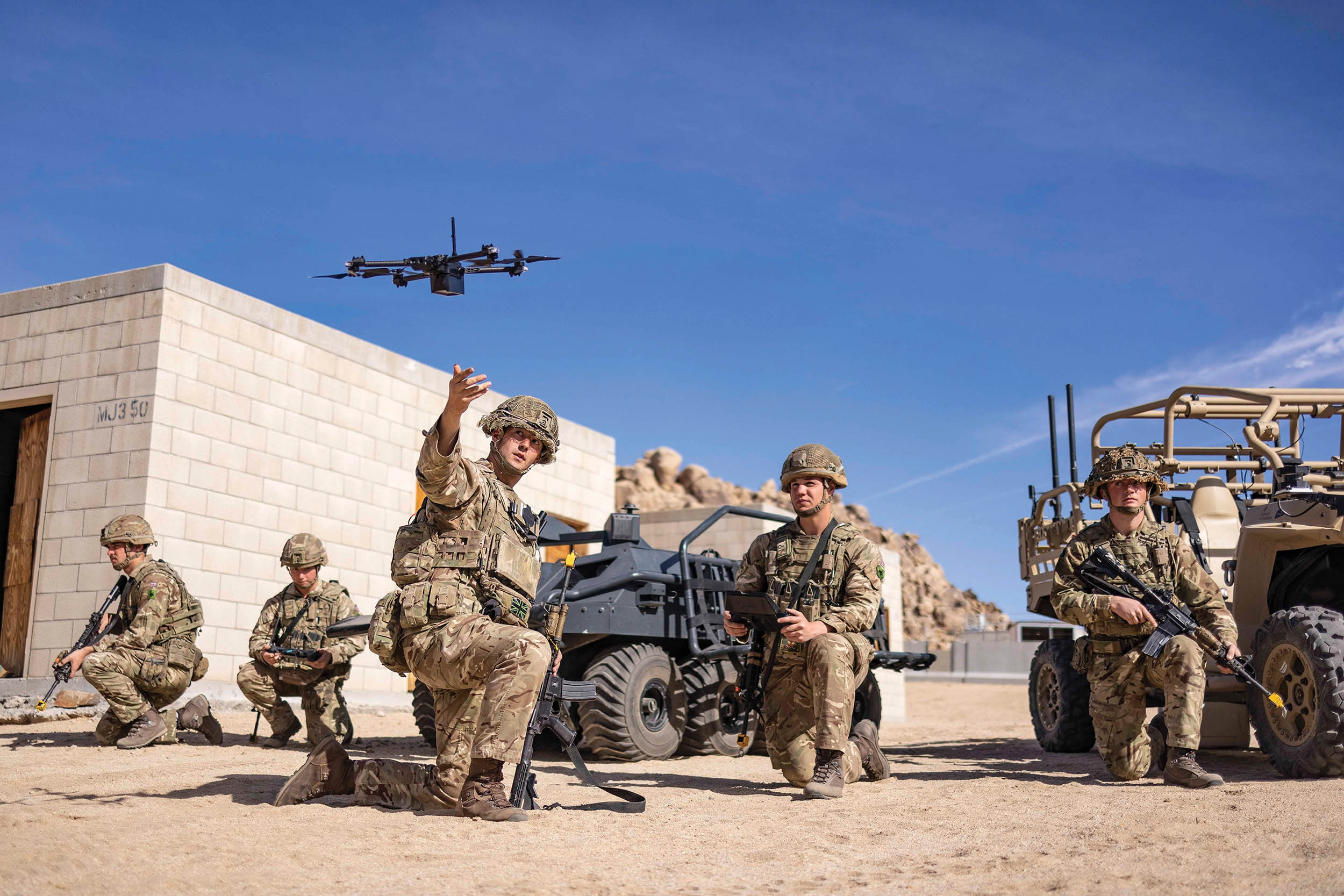 British “Experimental Company” participates in Project Convergence 22, Fort Irwin, California, November 4, 2022 (Courtesy British Army/Donald C. Todd)