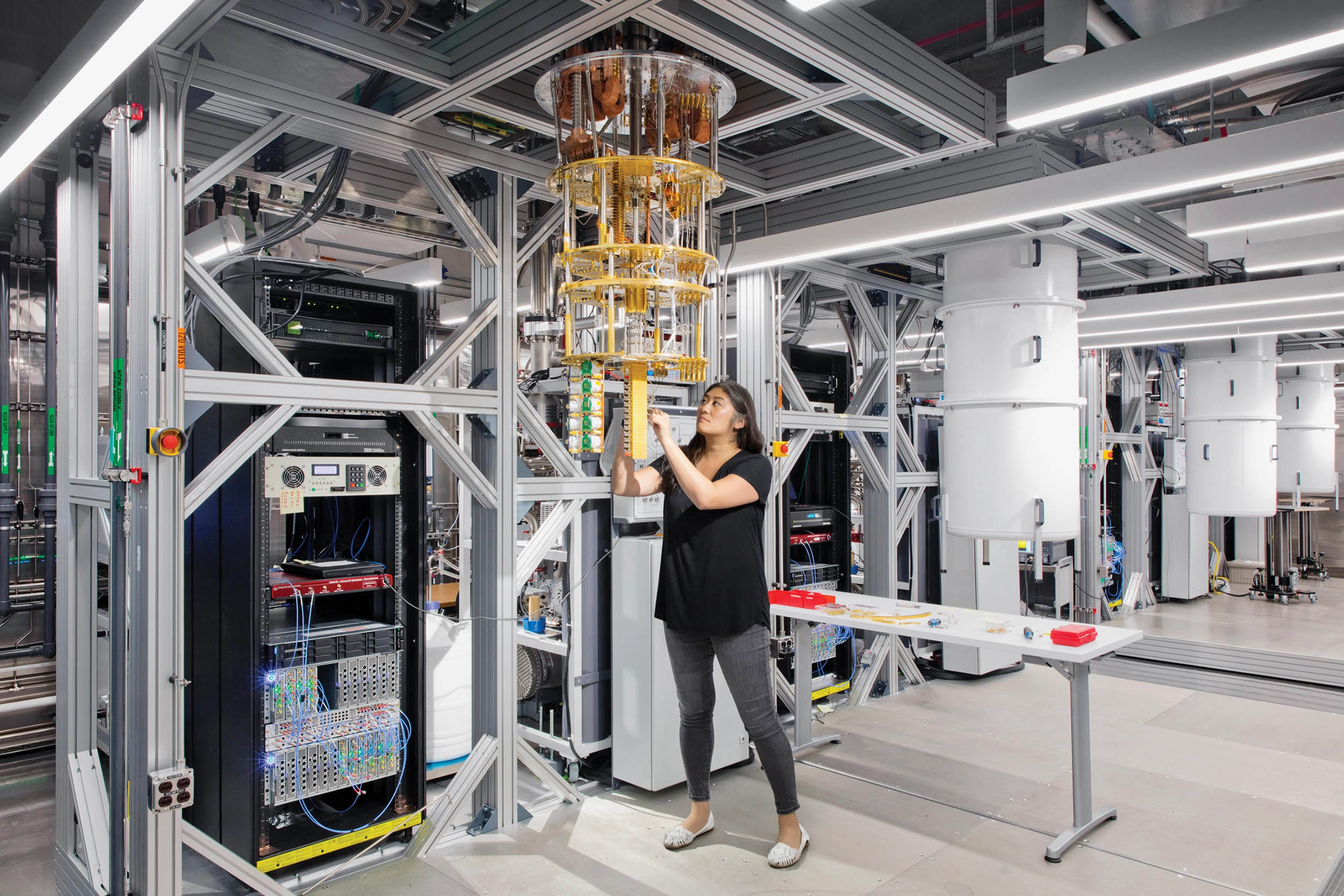 IBM Quantum Scientist Dr. Maika Takita, in Thomas J. Watson Research Center IBM Quantum Lab, September 10, 2020 (Courtesy IBM/Connie Zhou)