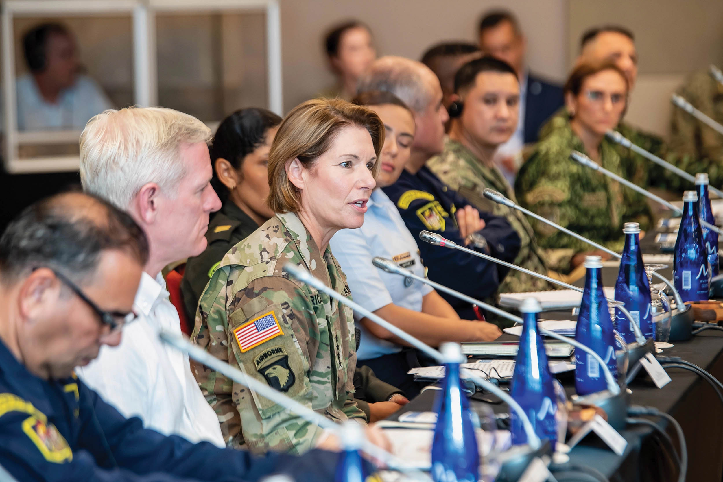 General Laura J. Richardson, commander of U.S. Southern Command, delivers remarks at Women, Peace, and Security roundtable as part of Continuing Promise 2022, in Cartagena, Colombia, November 13, 2022 (U.S. Navy/Sophia Simons)