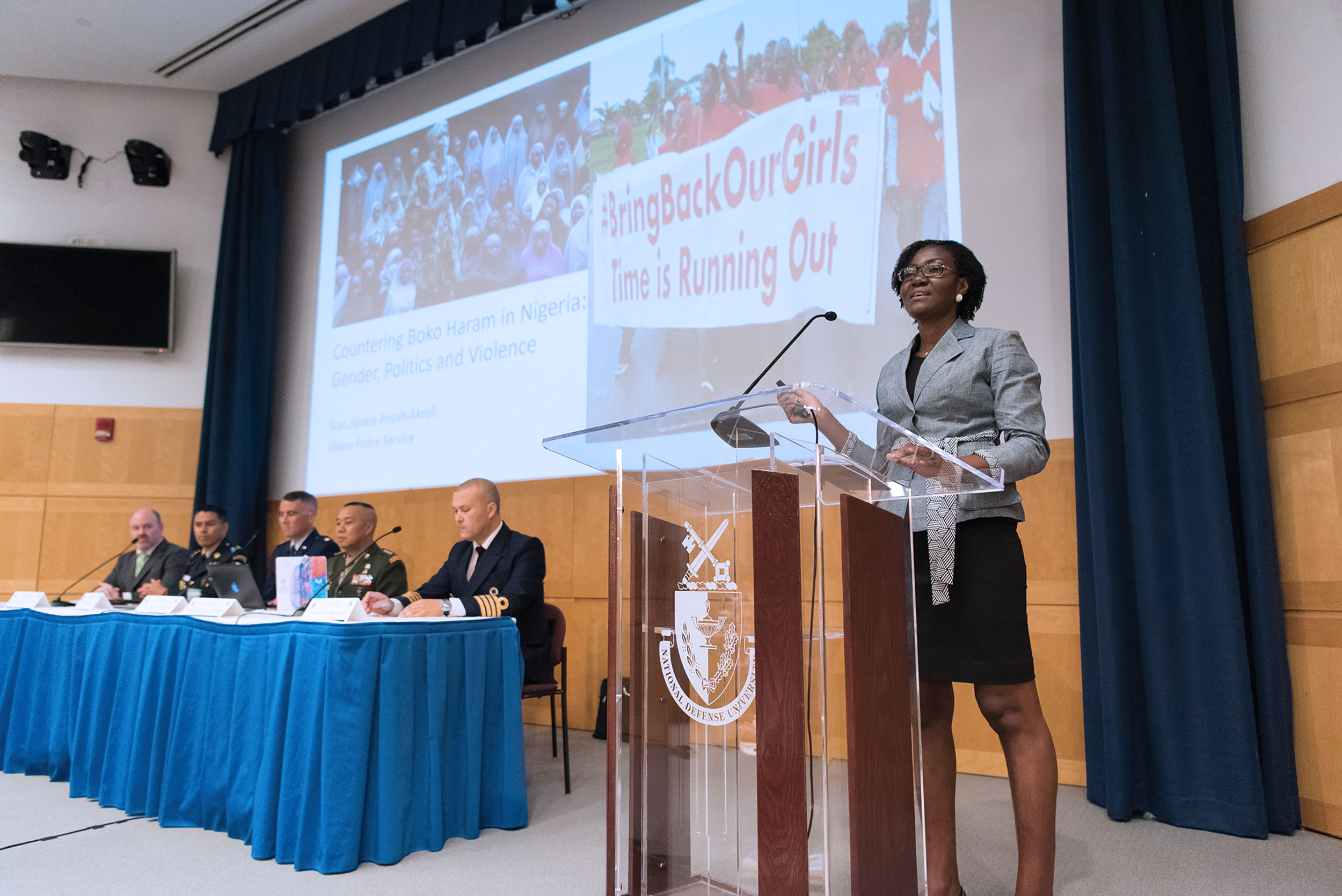 National Defense University’s College of International Security Affairs hosts its annual Thesis Symposium, where students from Class of 2019 present their theses to faculty and fellow students