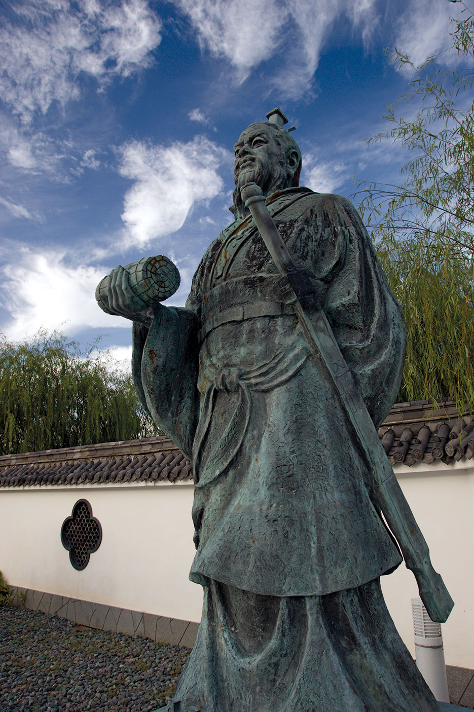 Statue of Sun Tzu in Yurihama, Tottori, Japan