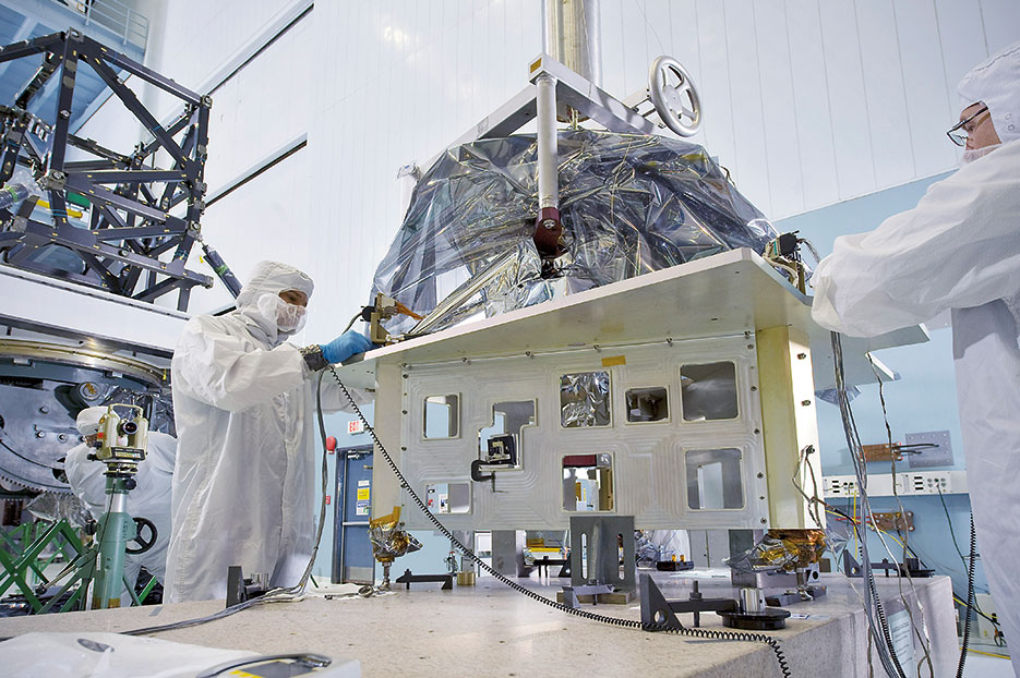 NASA’s Mid-Infrared Instrument has camera and spectrograph that see light in mid-infrared region of electromagnetic spectrum (NASA/Chris Gunn/Rob Gutro)