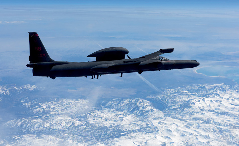 U-2 Dragon Lady delivers critical imagery and signals intelligence to decisionmakers during all phases of conflict, Sierra Nevada Mountain Range, California, March 23, 2016 (U.S. Air Force/Robert M. Trujillo)
